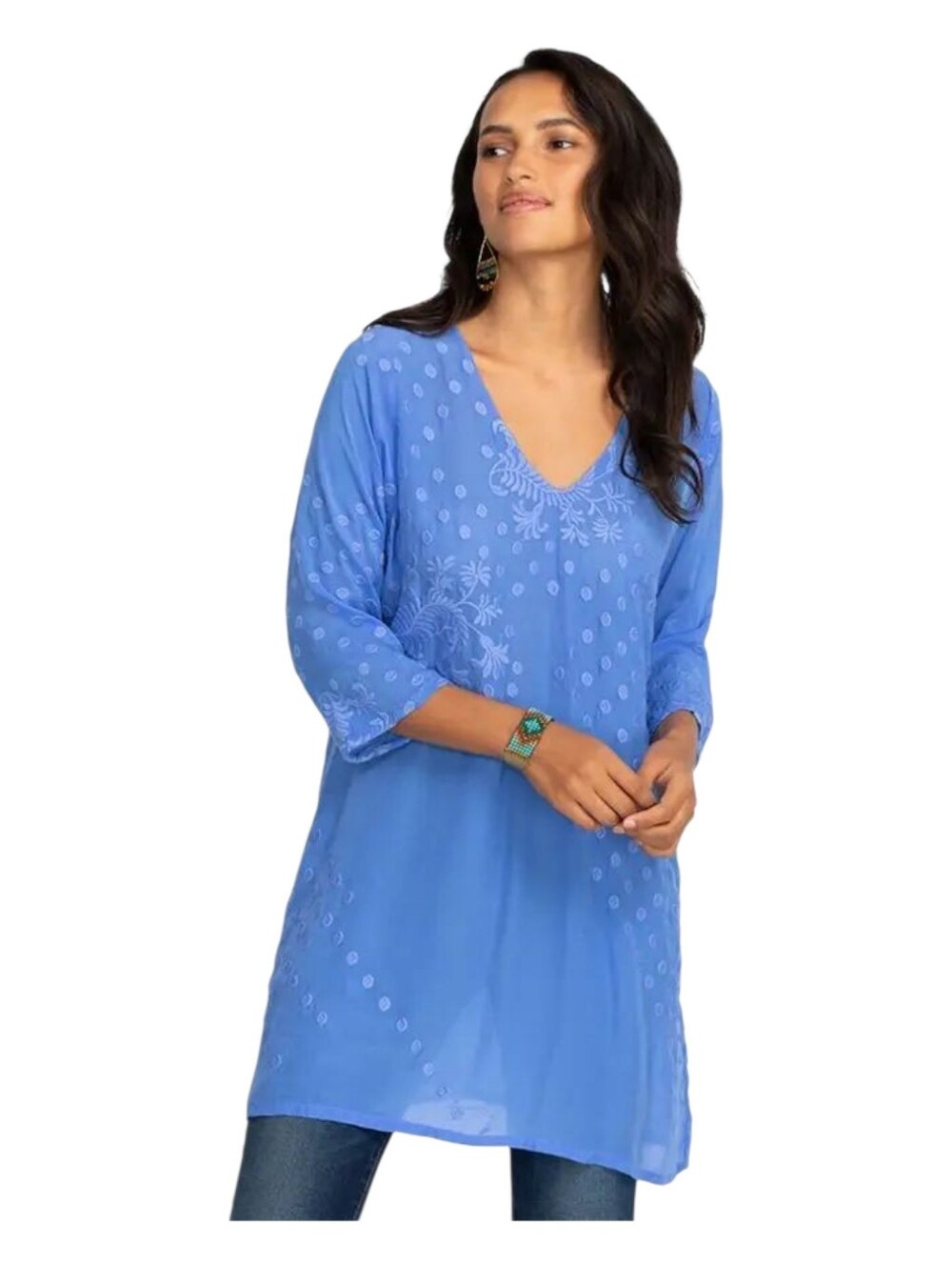 Johnny Was Rion Soleil Tunic/Mini in Blue Size Medium